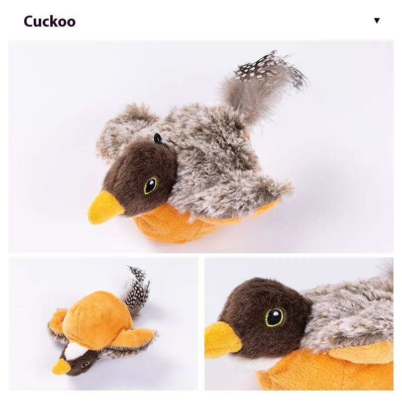Chirping Plush Cat Play Bird™