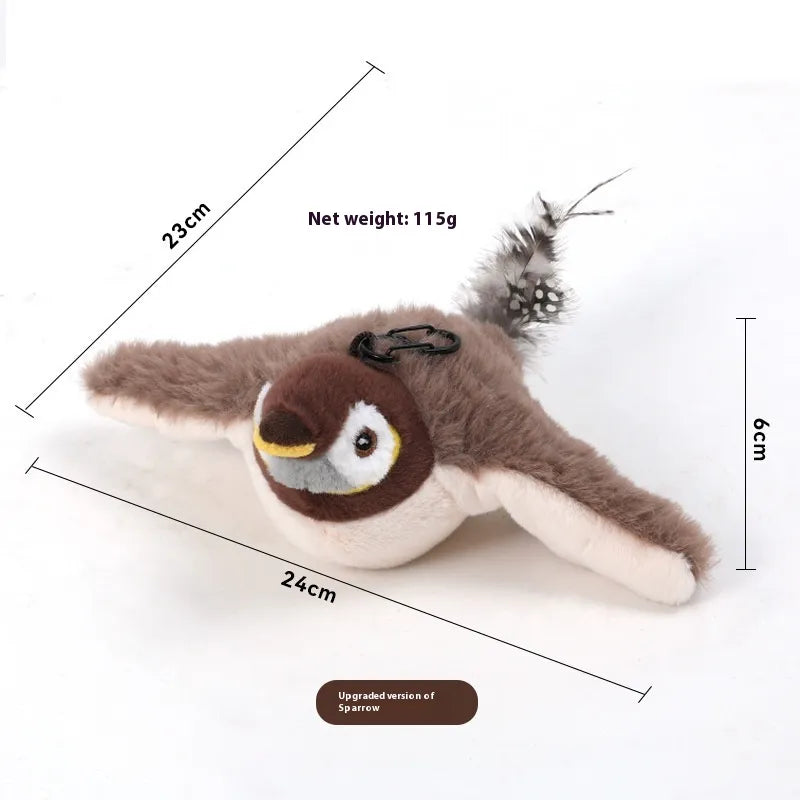 Chirping Plush Cat Play Bird™